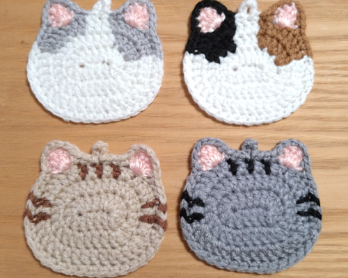 ねこの アクリルたわし ④ エコたわし コースター その他キッチン小物
