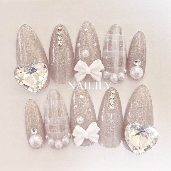 即納 現品ネイルチップ イニシャル追加無料 指輪ネイル（速達可 現品  