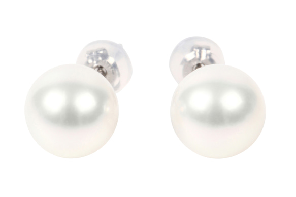 【壹岐珍珠】單顆珍珠耳環7.5-8.0mm pt900（鉑金900）/K18YG（18K黃金） 第4張的照片