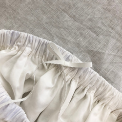 コットンボイルワッシャー　ホワイトスカート　マキシ　総丈89 白　裏地付き　シルバーラメ 8枚目の画像