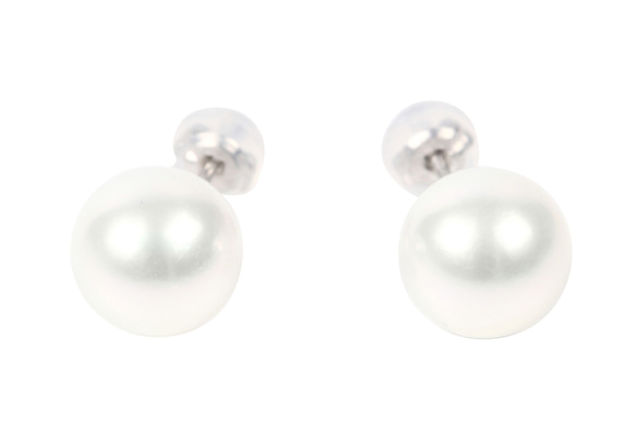 【壹岐珍珠】單顆珍珠耳環8.0-8.5mm pt900（鉑金900）/K18YG（18K黃金） 第6張的照片