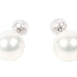 【壹岐珍珠】單顆珍珠耳環8.5-9.0mm pt900（鉑金900）/K18YG（18K黃金） 第6張的照片