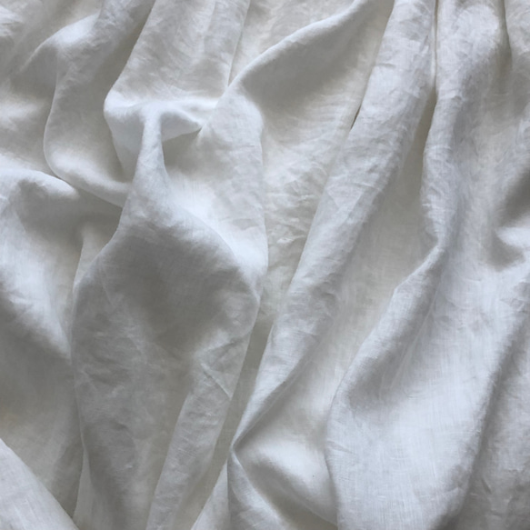 リネン　ホワイトスカート　マキシ　総丈89 白　裏地付き 9枚目の画像