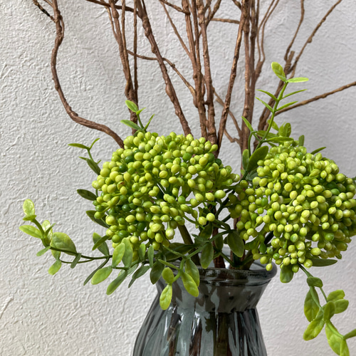送料込み] 枝物 グリーン花 フェイクグリーン 人工観葉植物 アート