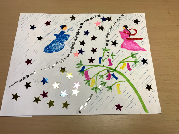 6月17日迄の出品】額入り紙画(ちぎり絵)完成作品 上高地 F4サイズ