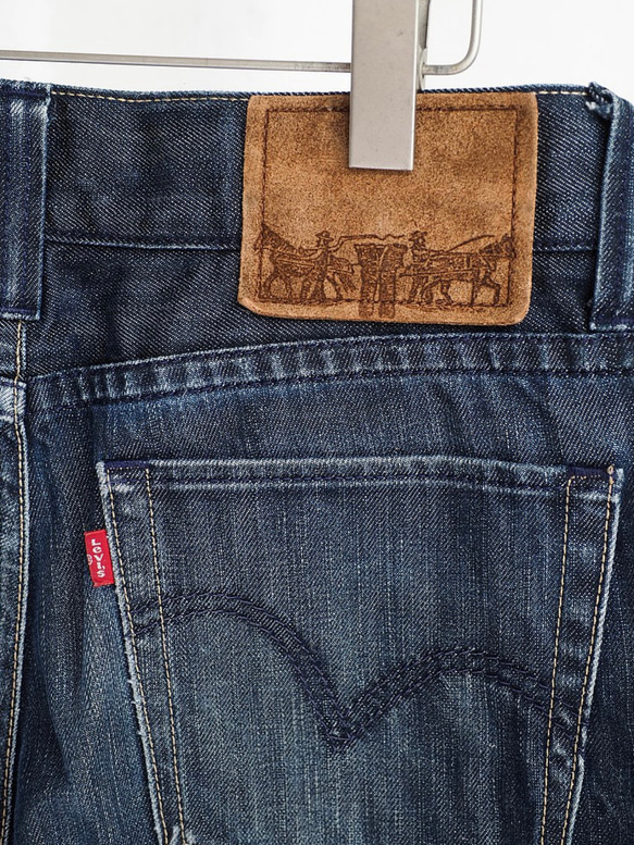 levis W30 深海藍綠青澀日札 男丹寧牛仔短 褲自改古著 vintage 第4張的照片