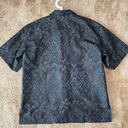 大島紬のアロハシャツ　メンズ 2枚目の画像