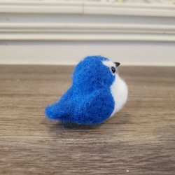 羊毛フェルト　置物　幸せの青い鳥　ルリビタキ　　　　　　　　f00052 6枚目の画像