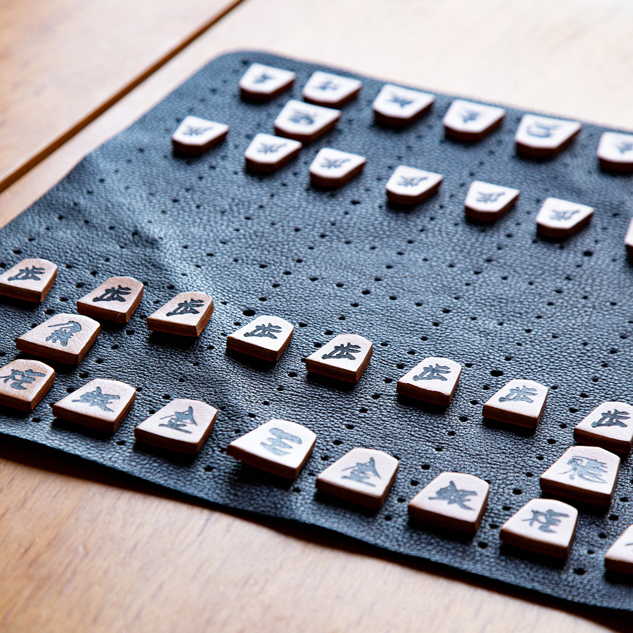 【受注生産】ポータブル本革将棋セット