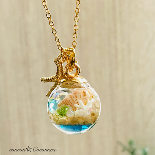 ❤️チャルメラ❤️星の海　小さな水族館　Sea drop✩。°ネックレス ❤️チャルメラ❤️星の海 小さな水族館 Sea drop