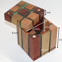 【新作！】ウッドレジンボックス：桜＋ペアーウッド＋サティーネ 11枚目の画像