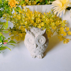 mor-owl　【モルタル　フクロウ　置物】 3枚目の画像