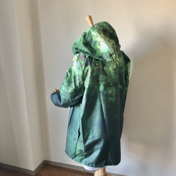 雨季對策項目[定制] Green mist 2 (Christmas rose) Raincoat Waterproof jac 第2張的照片