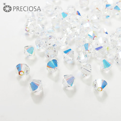 スワロフスキー】ソロバンビーズ クリスタルシルバーシェイド 4mm 20粒