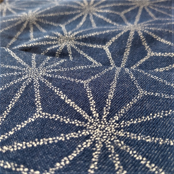 再入荷　金彩工芸　麻の葉　銀仕上げ　デニム「道中財布」 7枚目の画像