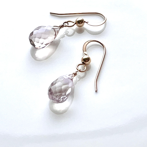 14kgf✳︎アメトリン 一粒ピアス(type A) ピアス（フック・チェーン