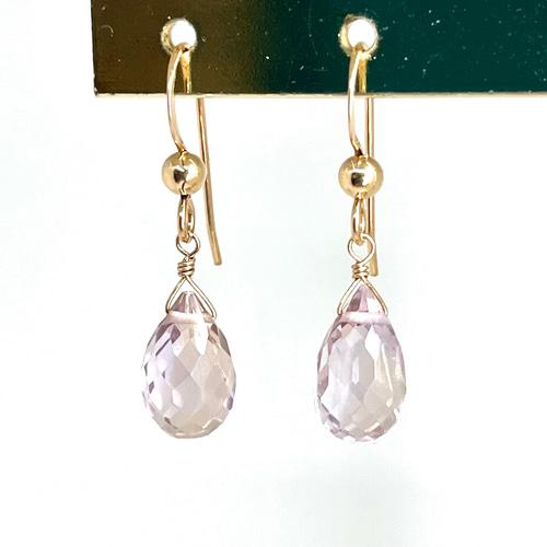 14kgf✳︎アメトリン 一粒ピアス(type A) ピアス（フック・チェーン