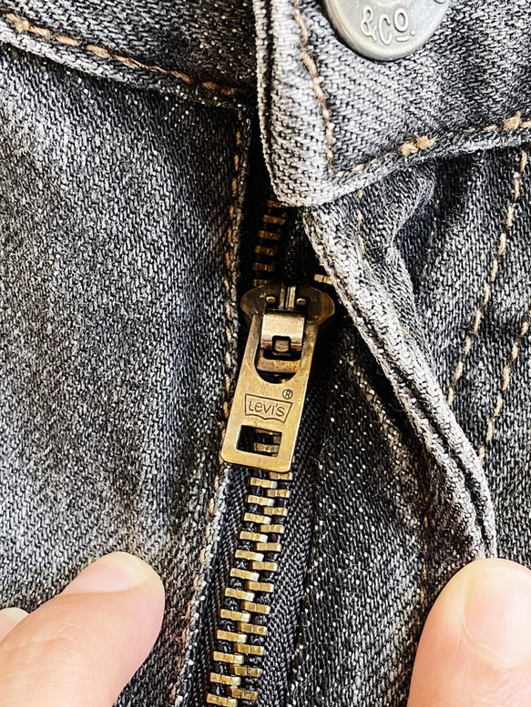 levis / W38 素面黑灰 男丹寧牛仔短褲 工作版 型自改古著 vintage 第3張的照片