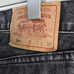 levis /599 W30 鐵灰經典素面 男丹寧牛仔短 褲自改古著 vintage 第9張的照片