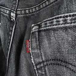 levis /599 W30 鐵灰經典素面 男丹寧牛仔短 褲自改古著 vintage 第6張的照片