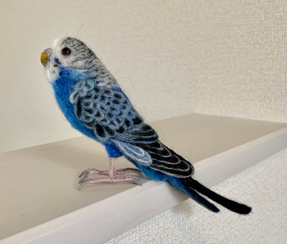 羊毛フェルト　セキセイインコ 2枚目の画像