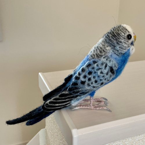 羊毛フェルト　セキセイインコ　干支 セキセイインコ（羊毛フェルト） N94 | miamiao