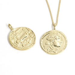 全新【1 件】約 19 毫米 Vintage Medallion 光澤金吊飾 NF 羅馬皇帝凱撒 第1張的照片