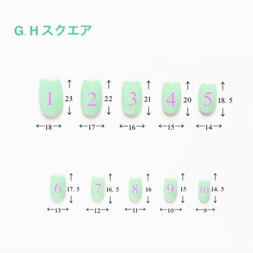サイズ確認用チップ ネイルチップ（つけ爪） teama nail