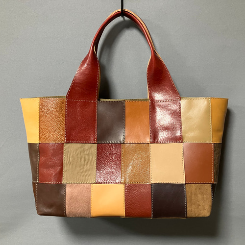 FOSSIL パッチワーク レザーハンドバッグ FOSSIL パッチワーク レザーハンドバッグ