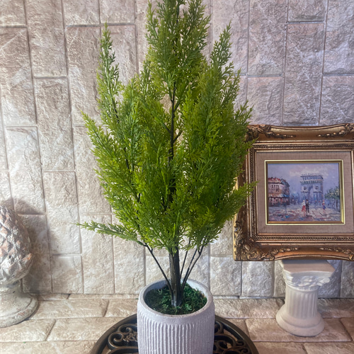 光触媒　人工観葉植物　フェイクグリーン　ゴールドクレスト1.35 Amazon｜人工観葉植物 フェイクグリーン 屋外仕様 ゴールドクレスト