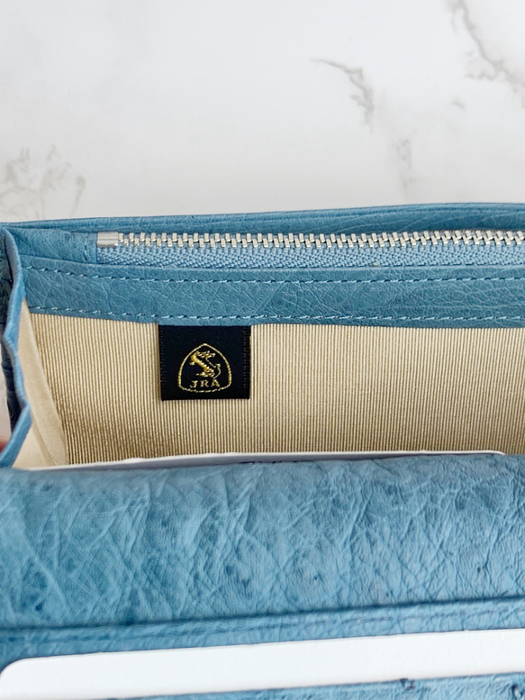 日本製　上質　クライン・カルー　オーストリッチ　薄型　ロングウォレット　長財布　 無双　エキゾチックレザー 10枚目の画像
