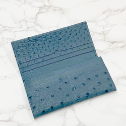 日本製　上質　クライン・カルー　オーストリッチ　薄型　ロングウォレット　長財布　 無双　エキゾチックレザー 2枚目の画像