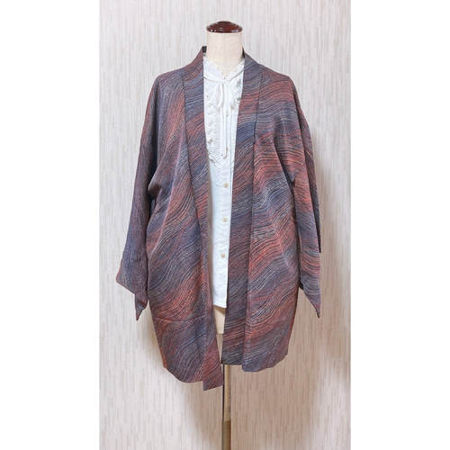 ◇和洋 きものコーデ◇ セット売り 紫×ベージュ ベルト付き