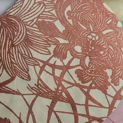 【Creema限定で送料無料!】天然の蓮の葉とギルディング和紙の両面アート！ 癒しのボタニーペインティング 6枚目の画像