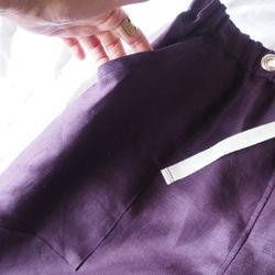 亞麻紫領休閒褲 第11張的照片