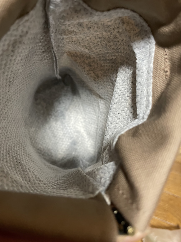 撥水帆布の消臭肉球マナーポーチ　口大きめ 5枚目の画像