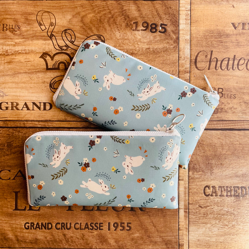 ハンドメイド長財布（中、L字型タイプ）うさぎさん様 うさぎ・L字長財布 長財布 うさこ 通販 15704459｜Creema(クリーマ)