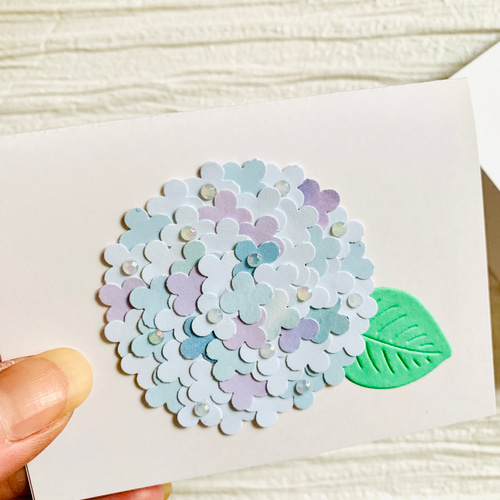 ☆数量限定☆ 紫陽花のミニメッセージカード バースデーカード等 3枚