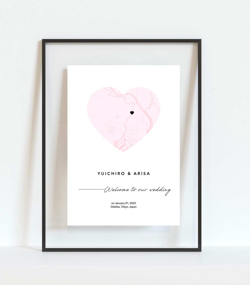 ウェルカムボード | ハートマップ | ラブストーリー | おしゃれな婚約