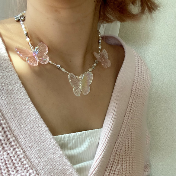 butterfly necklace 5枚目の画像