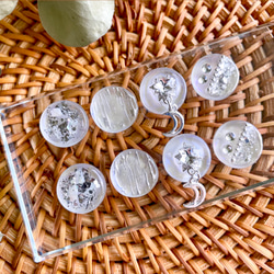 glass flat round 6way button series 《4点セット》 6枚目の画像