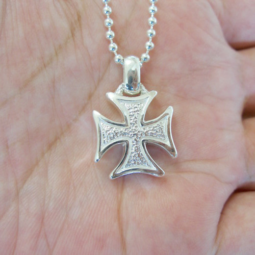 仁尾彫金『プラチナギャラクシーアイアンクロスヘッド』ハンドメイド  