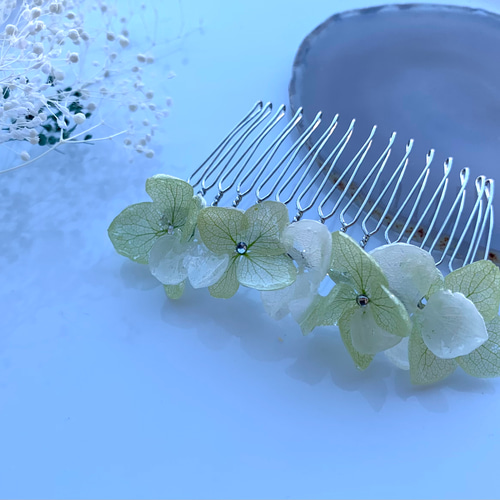 紫陽花ヘアコーム/グリーン コーム hm.mamrmi 通販 14087357｜Creema