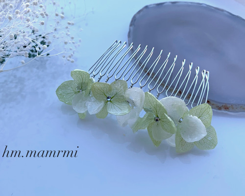 紫陽花ヘアコーム/グリーン コーム hm.mamrmi 通販 14087357｜Creema