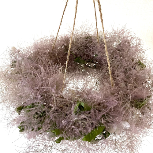 ドライのスモークツリーのフライングリース/吊り下げリース/ドライ