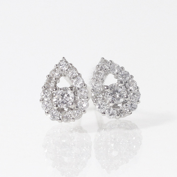 プラチナ ティアドロップピアス 0.20ct 天然ダイヤモンド Pt900 ピアス 