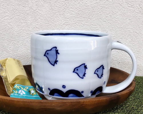 カップ（中） 染付千鳥(ちどり) マグカップ いいね工房 通販 14087659