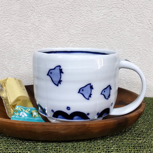 カップ（中） 染付千鳥(ちどり) マグカップ いいね工房 通販 14087659