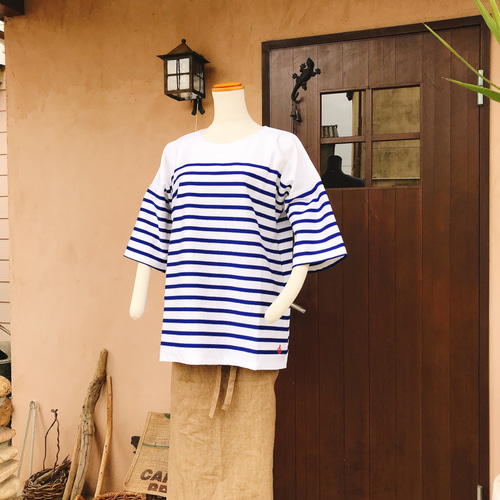 半袖マリンボーダーTシャツ ボーダーシャツ Tシャツ No,8 通販｜Creema 