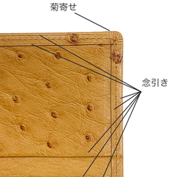 日本製　上質　クライン・カルー　オーストリッチ　財布　ロングウォレット　長財布　無双　エキゾチックレザー 10枚目の画像